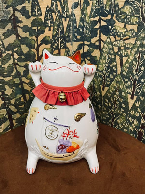 日本招財貓貓舍道樂堂，貓舍本鋪，招財貓儲蓄罐，存錢罐，陶瓷招