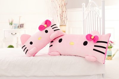 Hello Kitty公仔凱蒂貓抱枕毛絨玩具KT貓單人枕頭雙人枕親子枕創意禮物（大號）
