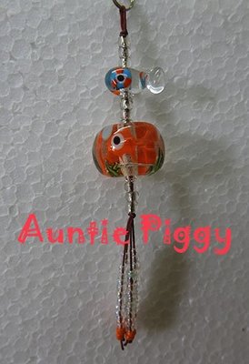 豬豬姨~Auntie Piggy~玻璃金魚吊飾~雙魚吊飾~玻璃雞串掛飾~