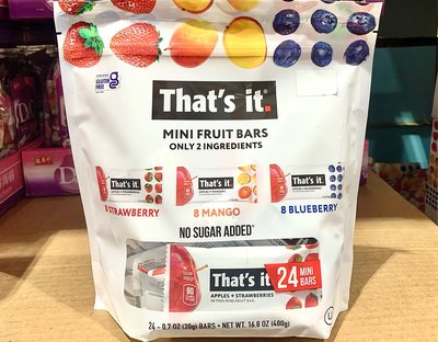 🌼代購🌼THAT’S IT MINI FRUIT BAR 迷你水果條綜合包 (草莓+芒果+藍莓) 20gx24入