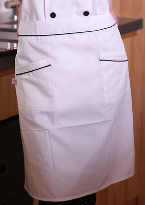 高雄艾蜜莉戲劇服裝表演服*廚師白圍裙-雙口袋*購買價$290元