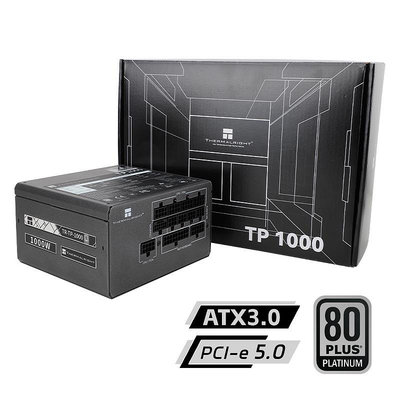 利民THERMALRIGHT 額定1000W TP1000 ATX3.0 白金全模電源PCIE5.0