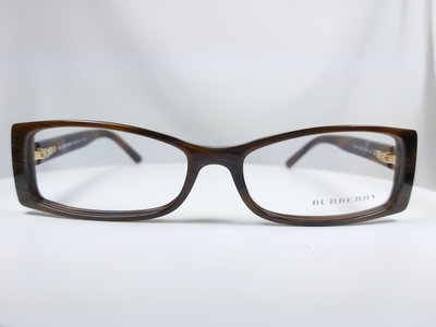 『逢甲眼鏡』BURBERRY 光學鏡框 全新正品 深棕色仿木紋膠框 極簡經典設計【B2055 3022】
