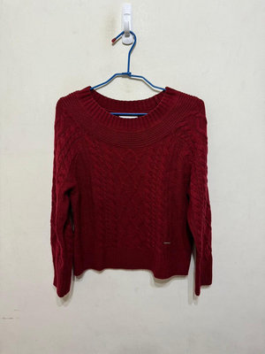 「 二手衣 」 MA-TSU MI 女版針織長袖上衣（紅）83