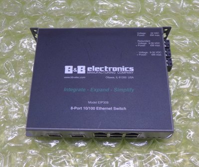 美國B&B electronics EIP308 PLC 人機介面 伺服驅動器 伺服馬達 變頻器 控制器 工業主機板
