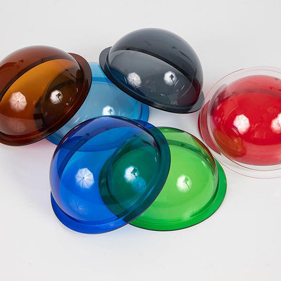 壓克力PMMA定制亞克力彩色半球罩半圓球燈罩半透明裝飾展示球紅黃藍綠黑白色