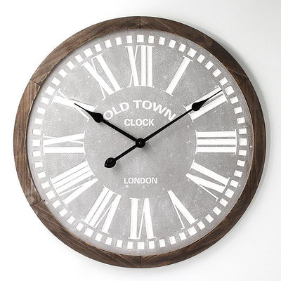時鐘 家用復古客廳鐵藝掛鐘北歐裝飾時鐘圓形羅馬靜音鐘錶