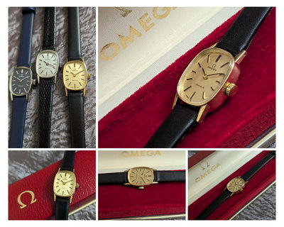 （全部原裝）1960年代停產（盒裝美品）,omega包K金手上鍊機械女錶