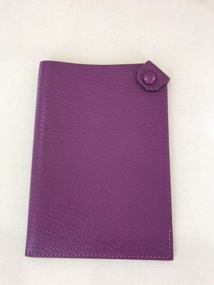 Hermes 護照夾 紫色 95%新