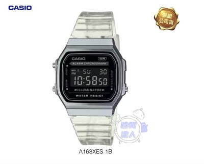 CASIO卡西歐台灣原廠公司貨 A168XES-1B 復刻版復古潮流錶方型數位電子錶中性錶 當兵 學生 上班族