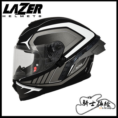 ⚠YB騎士補給⚠ Lazer Rafale SR HEXA 消光黑白 輕量化 內墨鏡 鴨尾 通勤 全罩 安全帽