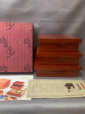 zwx 日本 木胎漆器 根來塗 蓋物盒 收納盒
