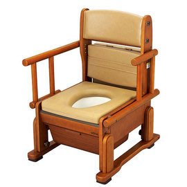 【海夫健康生活館】日本進口 輕巧便盆椅 (自在式把手)