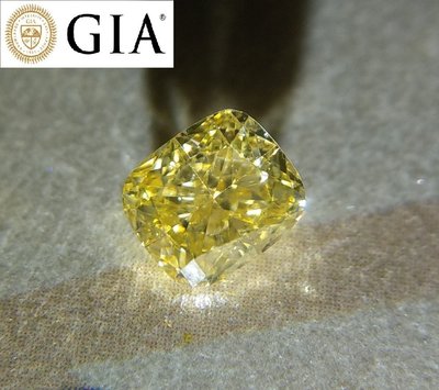 【台北周先生】天然Fancy正黃色鑽石 0.6克拉 Even分布 超高淨度VS2 收藏等級 送GIA證書