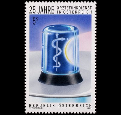 奧地利郵票---1993年---無線電通信醫療業務25週年--- 1 全---F483---集錦專題