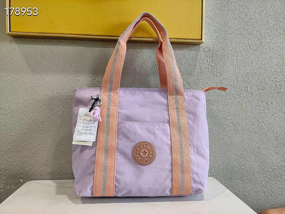 新款熱銷 Kipling 猴子包 K28263 粉紫拼接 托特包 多夾層輕量手提包 肩背包 購物包 運動包 媽媽包 休閒 時尚 防水