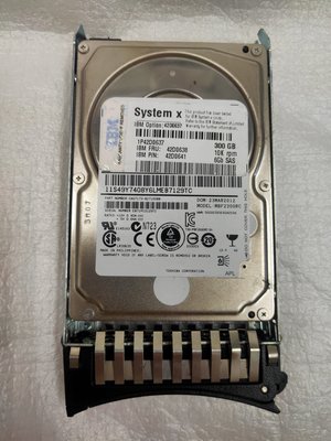 IBM 42D0638 42D0641 300GB 10K RPM 6Gb/s 2.5" SAS 硬碟 含Tray"現貨