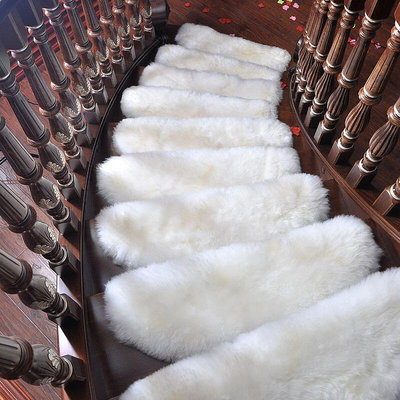 歐式樓梯墊免膠自粘踏步墊 實木樓梯地毯羊毛地毯復式樓梯墊旋轉