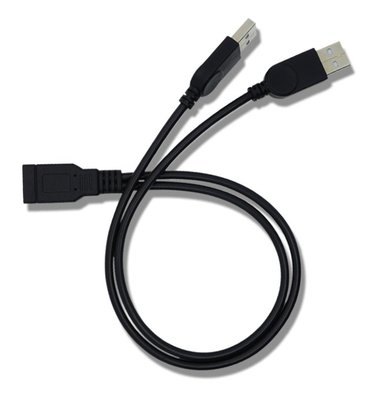 【勁昕科技】USB一分二數據充電線 USB2.0母分二個USB公轉接線1母轉2公USB