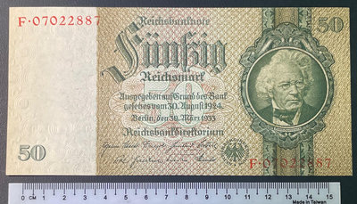 【週日21:00】30~H44~1933年德國 50 馬克紙幣.