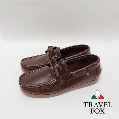 小葉鞋鞋 (6024 咖)【聊聊享優惠】TRAVEL FOX 旅狐 DALLAS 風格流行經典帆船鞋(男) 921227