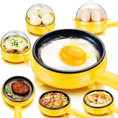 禮品迷你電煎蛋鍋雙層蒸蛋器多功能煮蛋器煮蛋神器煮蛋機早餐神器(null)