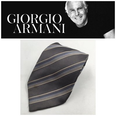 【皮老闆二店】二手真品 GIORGIO ARMANI 領帶 手打領帶 帶107
