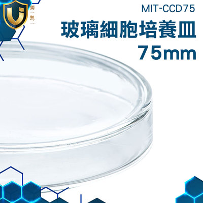 《獨一無2》附發票 大批發 玻璃平皿 底部平穩 MIT-CCD75 實驗室專用