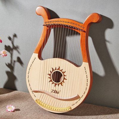 zani萊雅琴19弦初學者便捷式入門級小豎琴lyre樂器便攜樂器 兒童生日禮物 禮品交換QG089
