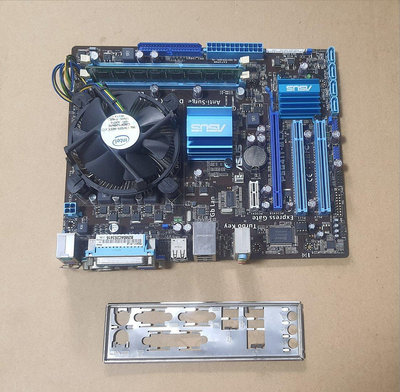 快速出貨-二手 華碩P5G41T-M LX主機板+Intel E6700 處理器+4G DDR3記憶體、整組附風扇擋板