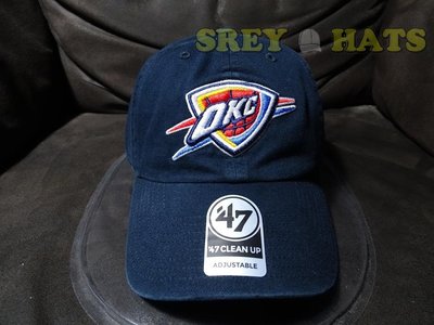 [SREY帽屋]預購＊47 Brand CLEAN UP NBA 奧克拉荷馬雷霆 經典LOGO 美國純正 棒球帽 老帽
