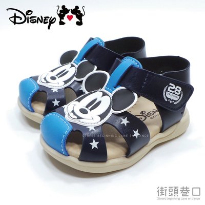 迪士尼 米奇 寶寶鞋 涼鞋 童鞋 休閒鞋 透氣 熱門卡通 MD118140BE 藍色【街頭巷口 Street】