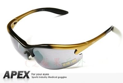 【APEX】610【黑金框/墨黑鏡片】polarized 抗UV400 寶麗來偏光鏡片 運動型 太陽眼鏡 附原廠盒擦布