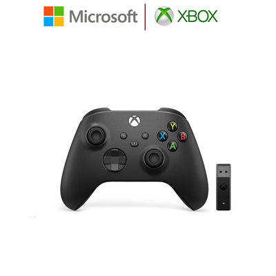 【含稅】微軟Xbox 無線控制器 + 無線轉接器 手把 搖桿 磨砂黑 黑色 Series X S ONE win10