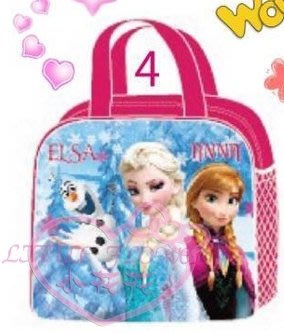 ♥小花花日本精品♥迪士尼Disney冰雪奇緣Frozen圖案粉色卡通便當袋 防水提袋 亮面提袋 42167303