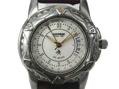 石英錶 [LICORNE L217M] LICORNE 力抗錶 二地時間+大日期手錶[白色面]/男錶/時尚