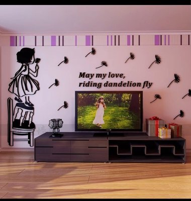 3D 立體壓克力壁貼 電視牆 客廳裝飾 室內設計 裝潢佈置