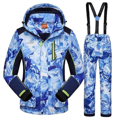 現貨熱銷-兒童滑雪服套裝男童女童分體滑雪衣褲防水防風保暖滑雪裝備-特價