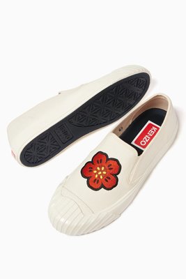 【折扣預購】23春夏正品Kenzo Kenzoschool slip-on sneakers紅色花朵白色懶人鞋