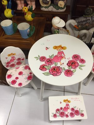 義大利 ROSSO REGALE 小童彩繪桌椅