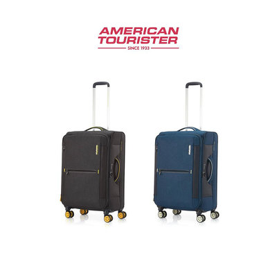 AT美國旅行者 輕量行李箱推薦 可擴充布面拉鍊箱 25吋 上掀式 防盜拉鍊 抑菌裡布-QJ0-DROYCE 授權經銷商