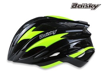 BAISKY 自行車安全帽第一代安全帽 螢光黃  百士奇 運動王【162501000101】