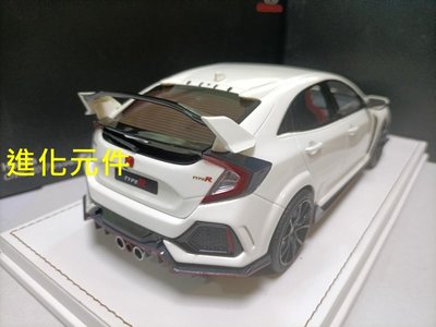 MOTORHELIX 1 18 本田思域跑車模型Honda Civic Type R 2017 白色