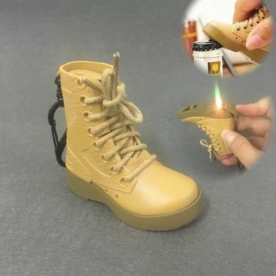 新奇特美軍作戰沙漠靴創意戶外鞋子打火機掛件開瓶器禮盒