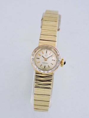 正14K金 OMEGA 歐米茄 經典手動上鍊機械古董錶 女錶 手鍊錶