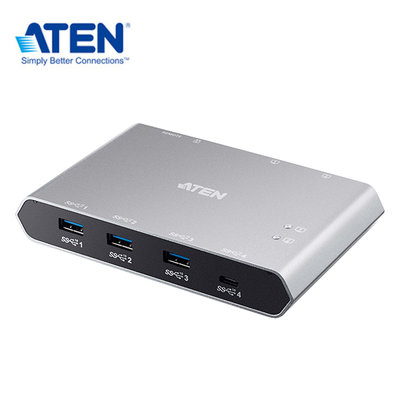 【預購】ATEN US3342 2埠 USB-C Gen2 跨平台分享切換器