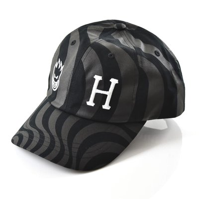 【AYW】HUF X SPITFIRE ALL OVER SWIRL BLACK STRAPBACK 聯名 老帽 棒球帽