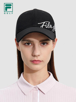 FILA 斐樂官方女帽棒球帽2023秋新款高爾夫運動帽遮陽蝴蝶結帽子