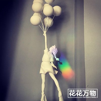 現貨熱銷-大牌潮款班克西放飛氣球女孩Banksy油漆桶天使扔花裝飾雕塑潮流桌面擺件in