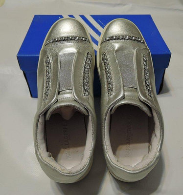 Karl Lagerfeld 老佛爺 銀色皮革 休閒鞋 原價約4000元
